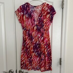 Faded Glory Multicolor Dress - Red, Purple, Orange